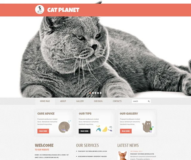 Free Cherry WordPress Theme for Cat Site
