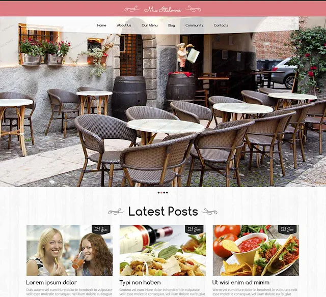 Free WordPress Restaurant Them
