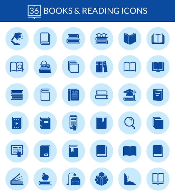 36 Books and Reading Icons for Web & Mobile For Free Download: Freebies