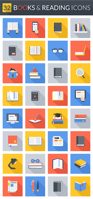 48 Books and Reading Icons for Web & Mobile For Free Download: Freebies